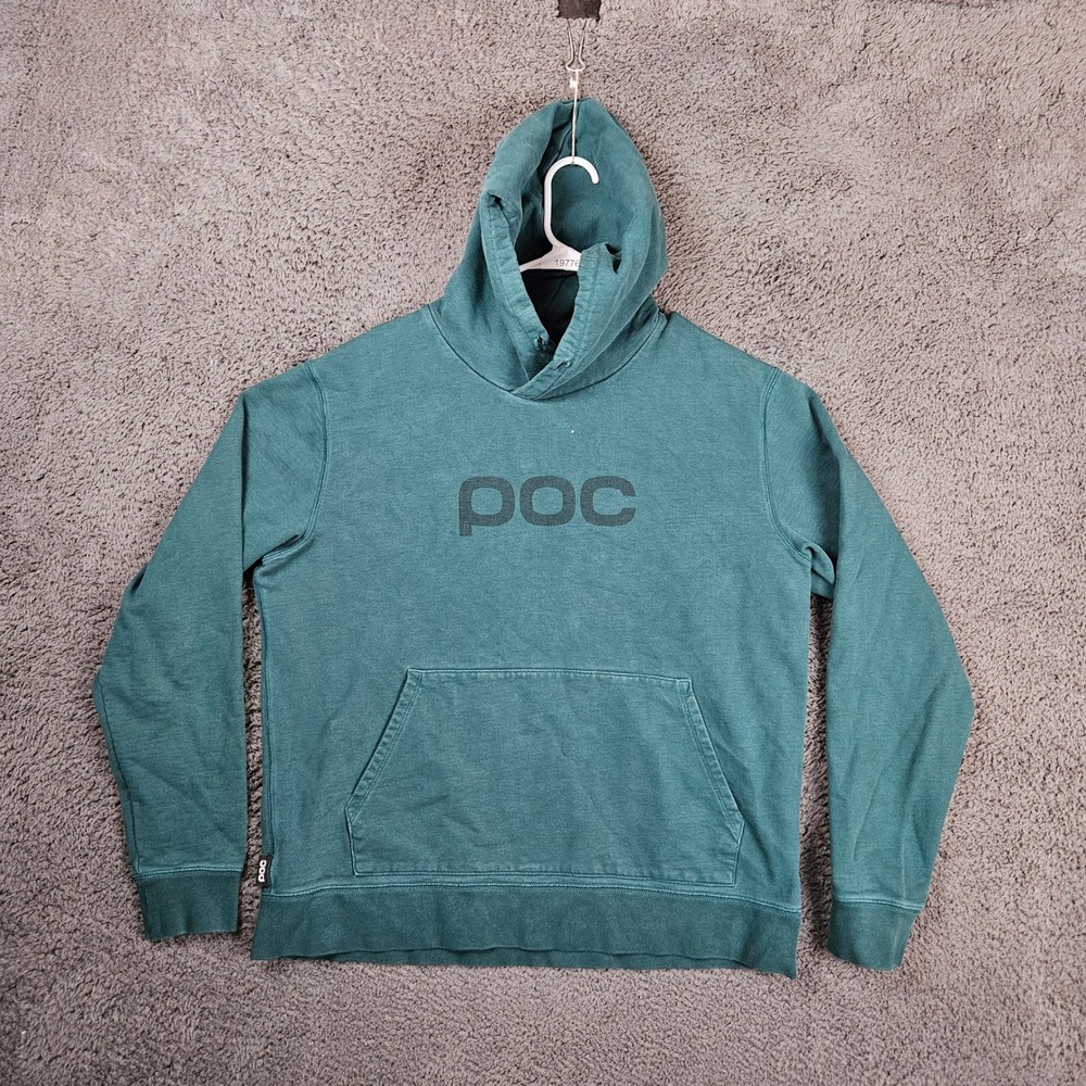POC Mens Logo Pullover Hoodie Green XL Long‎ Sleeve